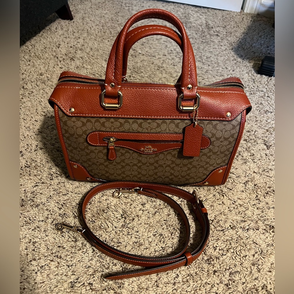 Coach Millie Satchel In Colorblock Signature Canvas